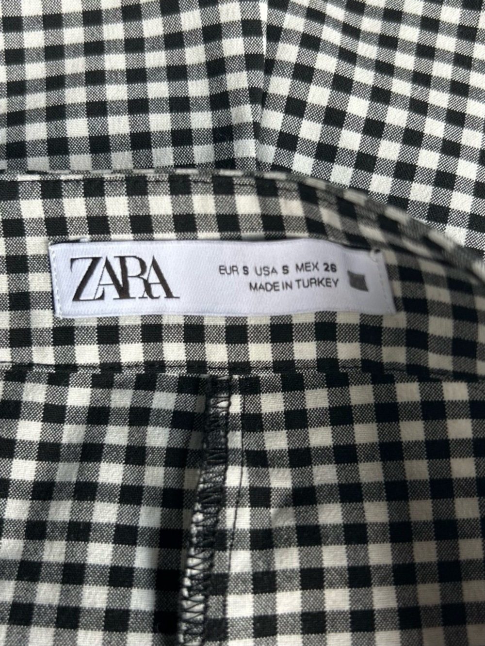Zara gingham box pleat skort S - Picture 7 of 9
